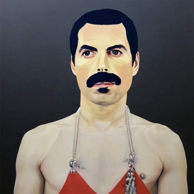 Freddie Mercury in the style of Liu Xiaodong     25